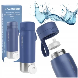 Butelka na wodę z filtrem Wessper Actitex stalowy bidon filtrujący 0,7l - Butelki filtrujące Butelka na wodę z filtrem Wessper Actitex stalowy bidon filtrujący 0,7l - Butelki filtrujące - miniaturka - grafika 1