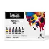 Farby i media malarskie - Liqutex, zestaw tuszy akrylowych Essential 6 x 30 ml. - miniaturka - grafika 1