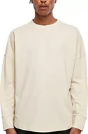Koszulki męskie - Build Your Brand Męski T-shirt z długim rękawem Oversized Cut On Sleeve Longsleeve, Sand, 5XL - miniaturka - grafika 1