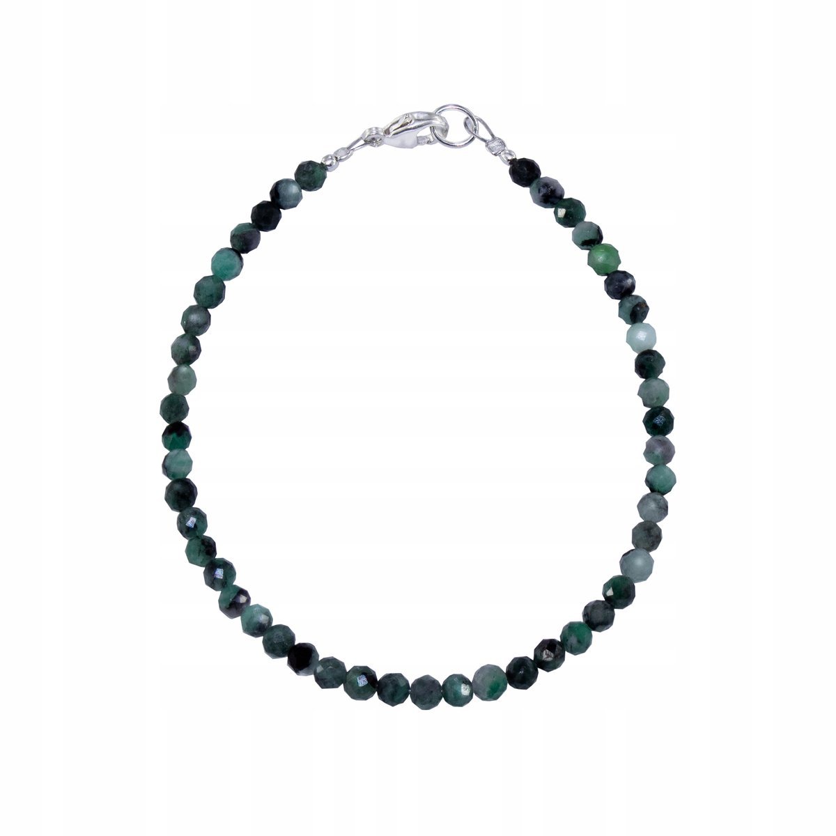 Bransoletka SZMARAGDY naturalne fasetowane 2,0mm agalag