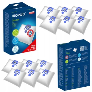 12 X Worki Odkurzacza Zelmer Meteor 2 Zvc212 Ep Ek Ef - Worki do odkurzaczy - miniaturka - grafika 1
