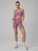 Spodenki damskie - 4F Legginsy kolarki treningowe bezszwowe damskie - czerwone M/L - miniaturka - grafika 1