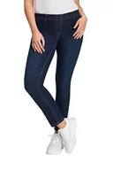 Legginsy - Ulla Popken Duże rozmiary damskie, duże rozmiary, jogging, spodnie, legginsy dżinsowe, krój slim fit, elastyczny ściągacz, do rozmiaru 120, niebieski (Fashion Denim 94), 28 - miniaturka - grafika 1