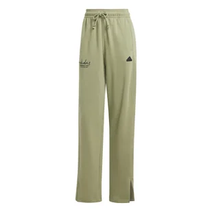 Damskie Spodnie ADIDAS W BLUV Q3 FT PT JI6524 – Oliwkowy - Spodnie damskie - miniaturka - grafika 1