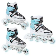 Rolki - Croxer, Rolki Wrotki 3w1, Novum, biało-miętowe, rozmiar 39/42 - miniaturka - grafika 1