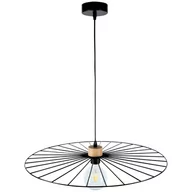 Lampy sufitowe - Spotlight Lampa wisząca Antonella czarna, detal drewno 65cm - miniaturka - grafika 1