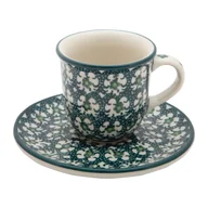 Filiżanki - FILIŻANKA do espresso 60 ml ze spodkiem - Ceramika Artystyczna Bolesławiec - miniaturka - grafika 1