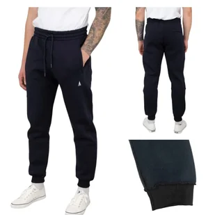 Spodnie dresowe męskie ocieplane granatowe ze ściągaczami Captain Mike XXL - Spodnie męskie Spodnie dresowe męskie ocieplane granatowe ze ściągaczami Captain Mike XXL - Spodnie męskie - miniaturka - grafika 1