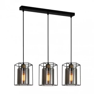 Italux Kalula lampa wisząca 3-punktowa czarna/dymiona PND-78901-3-BK+SG PND-78901-3-BK+SG - Lampy sufitowe - miniaturka - grafika 1