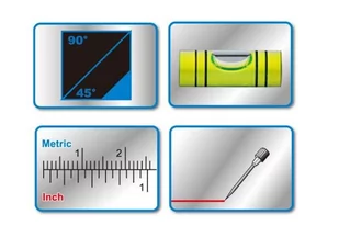 KĄTOWNIK UNIWERSALNY Z POZIOMICĄ 300mm King Tony - Poziomice, łaty, miary - miniaturka - grafika 2