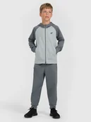 Spodnie i spodenki dla chłopców - 4F Spodnie sportowe szybkoschnące joggery chłopięce - szare 146/152 (10-12 lat) - miniaturka - grafika 1