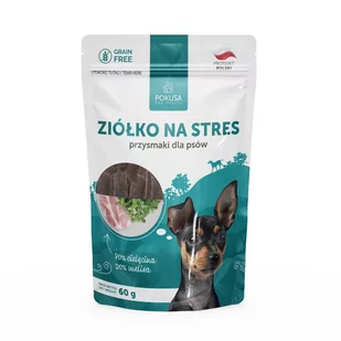 Pokusa Naturalny przysmak Ziółko na stres Cielęcina i melisa dla psów 60g - Suplementy i witaminy dla psów - miniaturka - grafika 1