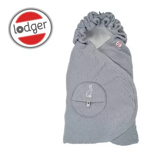 Lodger Polarowy wielofunkcyjny otulacz kocyk do fotelika samochodowego szary Fleece Drizzle - Śpiworki dla dzieci - miniaturka - grafika 1