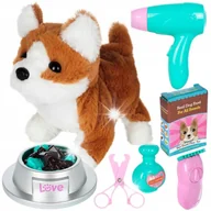 Zabawki interaktywne dla dzieci - Interaktywny Pluszowy Piesek w Salonie SPA Chodzi Szczeka Merda Ogonkiem - miniaturka - grafika 1