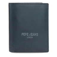 Portfele - Pepe Jeans Głęboki pionowy portfel z portmonetką niebieski 8,5x10,5x1 cm Skóra by Joumma Bags, Niebieski, Talla única, Pionowy portfel z portfelem - miniaturka - grafika 1
