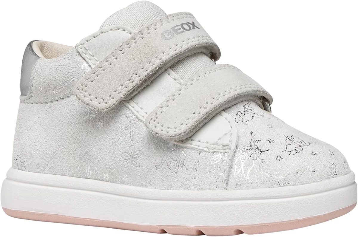 Sneakersy dziecięce dziewczęce oddychające białe srebro 22