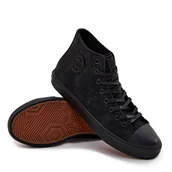 Trampki męskie - Trampki Męskie Ocieplane Z Eko Skóry Big Star OO174247 HI-POLY SYSTEM Czarne-45 - miniaturka - grafika 1