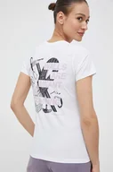 Koszulki sportowe damskie - The North Face t-shirt bawełniany kolor biały - miniaturka - grafika 1