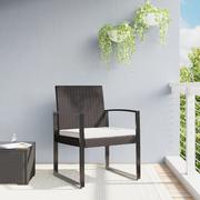 Fotele i krzesła ogrodowe - vidaXL Ogrodowe krzesła stołowe, 2 szt., brązowe, rattan PP - miniaturka - grafika 1