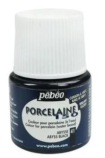 Farba Pebeo Porcelaine 150 - 41 Abyss Black - Farby i media malarskie - miniaturka - grafika 1