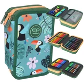 Piórniki - Piórnik 3-komorowy z wyposażeniem Coolpack Jumper 3 toucans - miniaturka - grafika 1