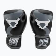 Rękawice bokserskie - Ringhorns Pierścień Horns Charger rękawice bokserskie, czarny RH-00001-001-16oz - miniaturka - grafika 1