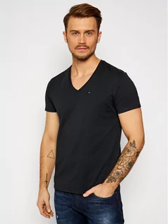 Koszulki męskie - Tommy Jeans T-Shirt DM0DM04410 Czarny Regular Fit - grafika 1