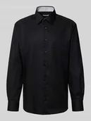 Koszule męskie - Koszula biznesowa o kroju comfort fit z listwą guzikową - miniaturka - grafika 1