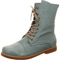 Moda i Uroda OUTLET - Andrea Conti Sznurowane buty damskie z gładkiej skóry, jednokolorowe, sznurowane, Petrol, 36 EU - miniaturka - grafika 1