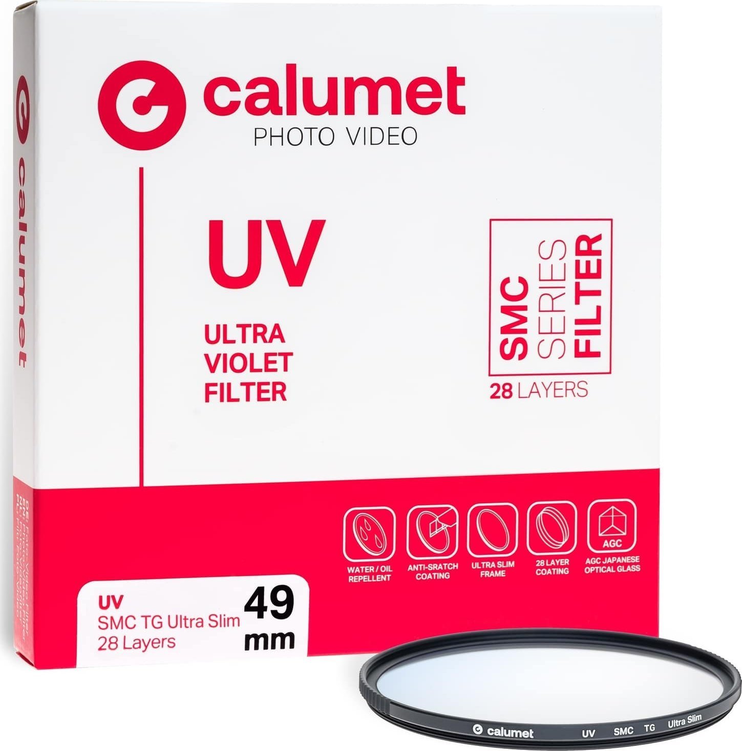Calumet Filtr UV SMC TG 49 mm Ultra Slim 28 Layers
