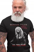 Koszulki męskie - BONNIE TYLER T-Shirt Koszulka czarna męska TOUR 2025 POLAND KONCERT L - miniaturka - grafika 1