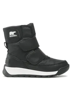 Sorel Śniegowce Childrens Whitney II Strap Wp NC3919-010 Czarny - Buty dla chłopców - miniaturka - grafika 1