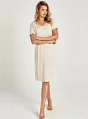 Piżamy damskie - Taro Koszula Eden 3130 S Beżowy Melanż - miniaturka - grafika 1