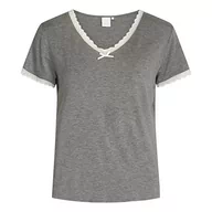 Koszulki i topy damskie - CCDK Copenhagen Women's CCDK Jordan S/S T-Shirt Grey Melange Piżama Top, L - miniaturka - grafika 1