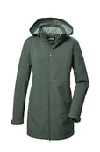 Kurtki damskie - killtec Damska kurtka softshellowa Parka/Softshell z odpinanym kapturem KOW 95 WMN SFTSHLL PRK, zielono-szara, 44, 41803-000 - miniaturka - grafika 1