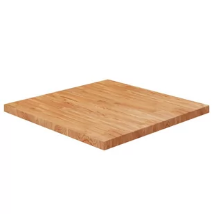 Kwadratowy blat do stolika, jasnobrązowy, 80x80x4 cm, dębowy! Lumarko! - Meble modułowe i akcesoria - miniaturka - grafika 1