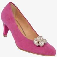 Czółenka - Czółenka Damskie Buty Skórzane Zamszowe Fuksja Darex C-771/3 40 Fuksja - miniaturka - grafika 1