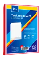 Teczki i skoroszyty - Teczka ofertowa A4 PP + 20 koszulek czerwona - Tetis - miniaturka - grafika 1