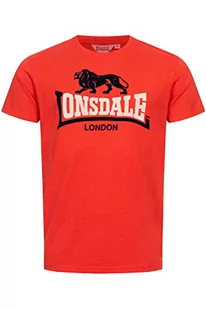 Lonsdale LUBCROY T-shirt męski, regularny krój, Red/Navy/Sand, XL 117365 - Koszulki męskie - miniaturka - grafika 1