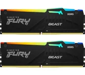 Pamięci RAM - Kingston FURY Beast RGB DDR5 32GB 2 x 16GB 6000 CL30 Czarny - miniaturka - grafika 1