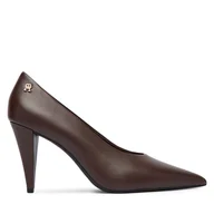 Czółenka - Czółenka Tommy Hilfiger Th Smooth Leather Pump FW0FW08960 Brązowy - miniaturka - grafika 1