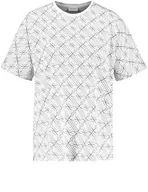 Koszulki i topy damskie - Gerry Weber T-shirt damski, Ecru/biały/niebieski nadruk, 34 PL - miniaturka - grafika 1