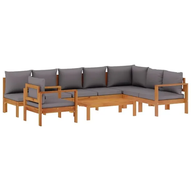 Zestaw wypoczynkowy ogrodowy Akacja - 2-os. sofa, narożnik, stolik, podusz