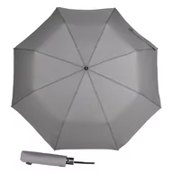 Parasole - Parasolka damska składana automat szara + etui - miniaturka - grafika 1