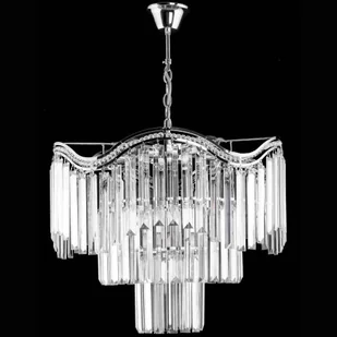 Lampa wisząca VEN Żyrandol LAMPA wisząca VEN E1735/7 CR kryształowa OPRAWA glamour ZWIS crystal chrom - Lampy sufitowe - miniaturka - grafika 1