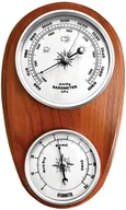 Termometry domowe - Barometr higrometr analogowy drewniany JVD BA231.41 12x21 cm . - miniaturka - grafika 1