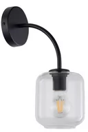 Lampy ścienne - Sigma LAMPA ścienna SHINE 32247 szklana OPRAWA loftowy kinkiet na wysięgniku przezroczysty czarny 32247 - miniaturka - grafika 1