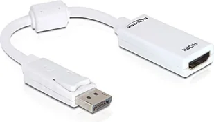 Delock DisplayPort - HDMI biały 61767 - Złącza, przejściówki, adaptery - miniaturka - grafika 1