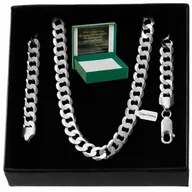 Łańcuszki - Srebrny Gruby Łańcuszek Pancerka 925 Diamentowana 7,5 Mm + Gratisy + Grawer - miniaturka - grafika 1