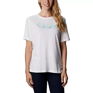 Koszulki i topy damskie - Columbia Damska koszulka z krótkim rękawem z nadrukiem Bluebird Day Biały, Csc klejnot konfetti S - grafika 1